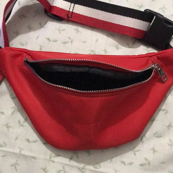 L.A Express Red Satin Fanny Pack, see pictures for description - Picture 4 of 5